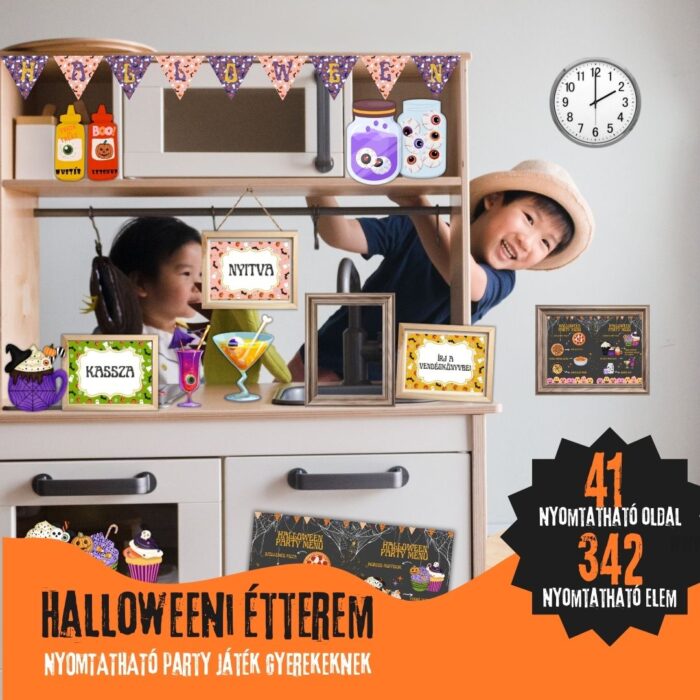 halloween szituációs nyomtatható játékcsomag gyerekeknek